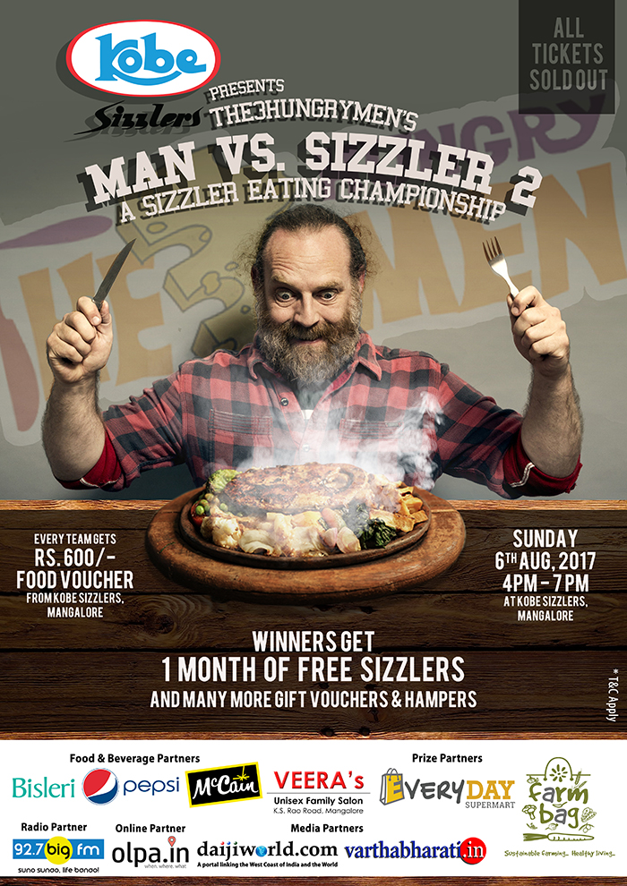 The 3 Hungry Mens -Man vs Sizzler 2: Sizzler Eating Championship on 6th August